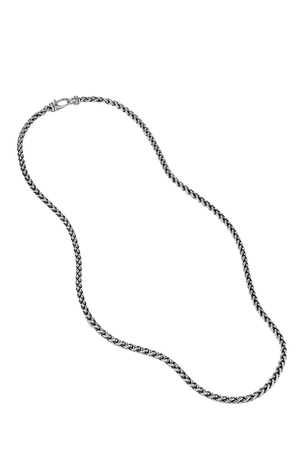 Wheat Chain Necklace, Sterling Silver